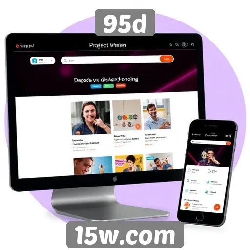 Interface do site 95d é otimizada para mobile e desktop